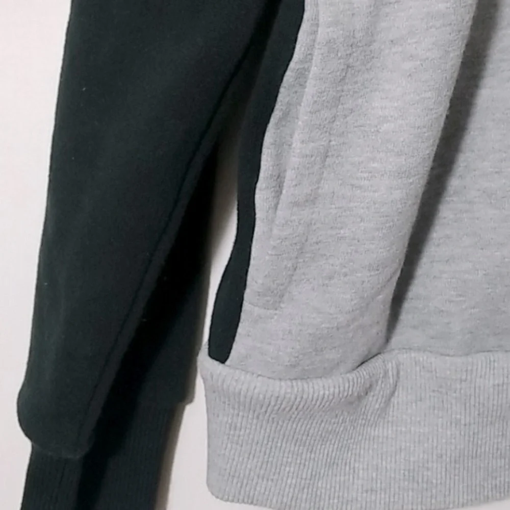 [Converse] Chevron Zip-Up Bomber Jacket - Black/Gray/White - Youth Sz XL (13-15) - Picture 5 of 5